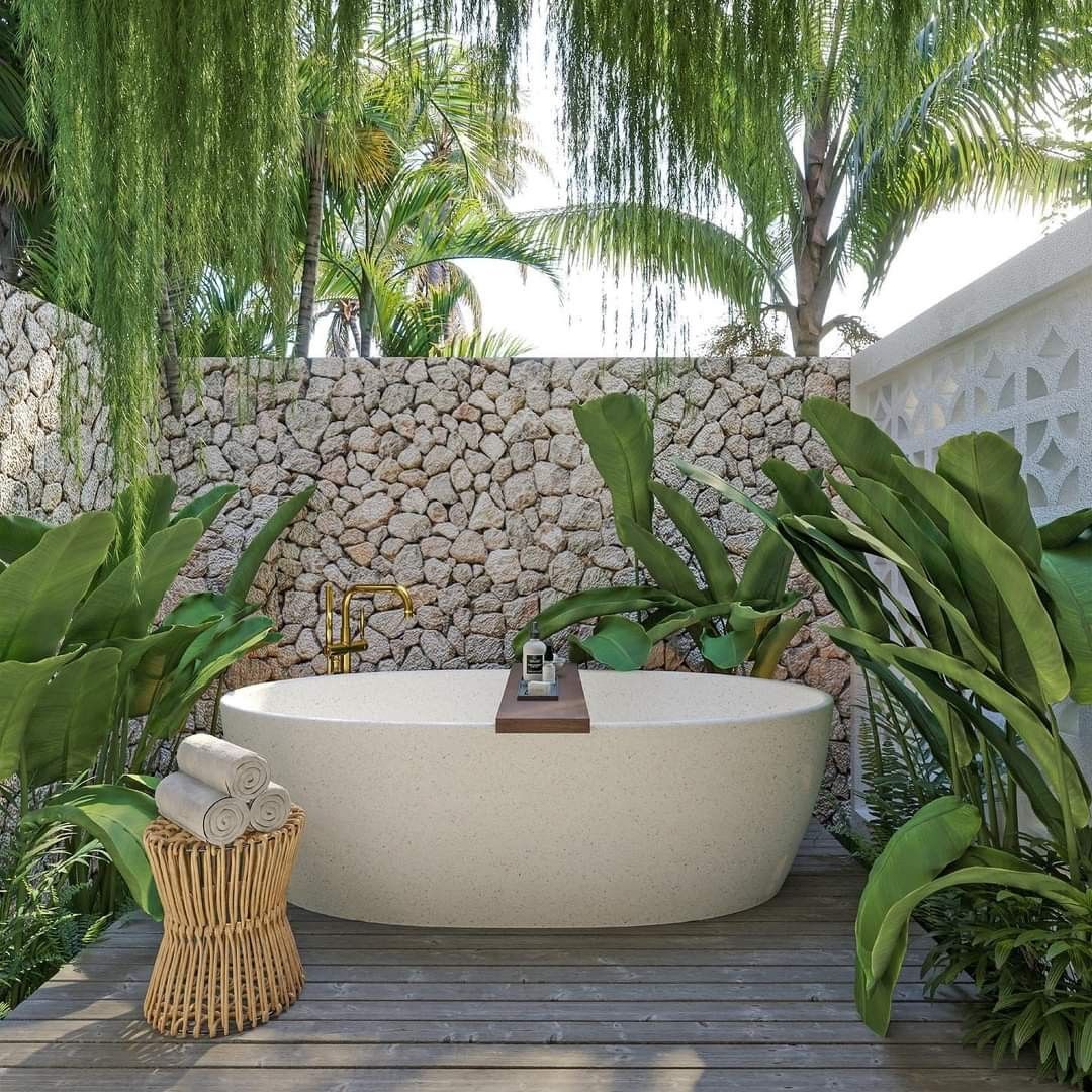 Terrazzo bathtub for villas